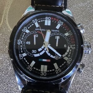 Officina del Tempo Black Chronograph Watch